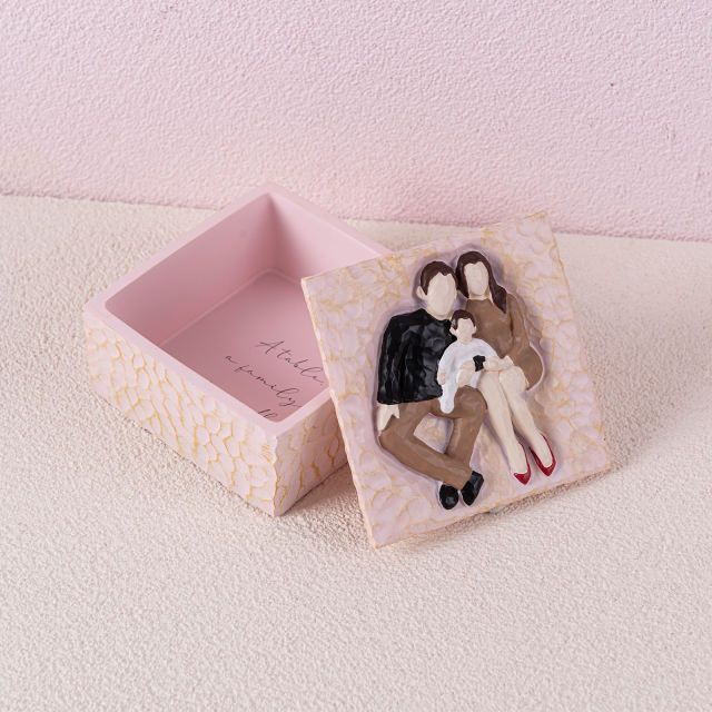 ALVABABY Sculpted Hand-Painted Keepsake Resin Box-SZH01