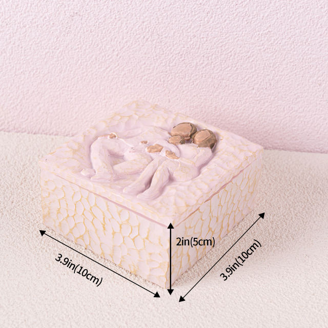 ALVABABY Sculpted Hand-Painted Keepsake Resin Box-SZH02