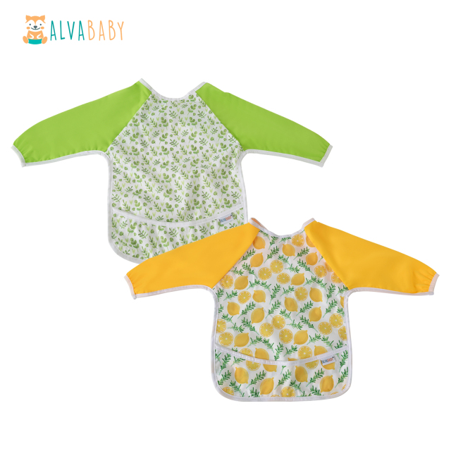 ALVABABY Waterproof Long Sleeve Bibs-2WDS01