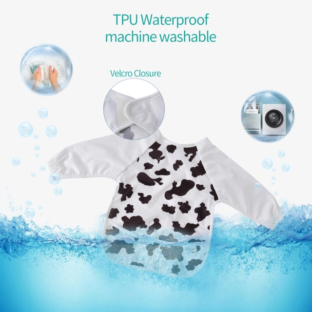 ALVABABY Waterproof Long Sleeve Bibs-2WDV01