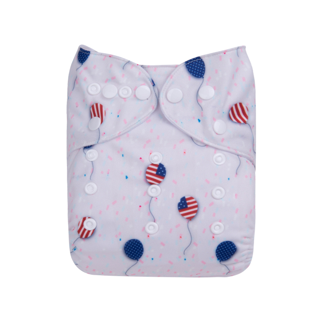 ALVABABY One Size Positioning Printed Cloth Diaper-Balloon(YDP156A)