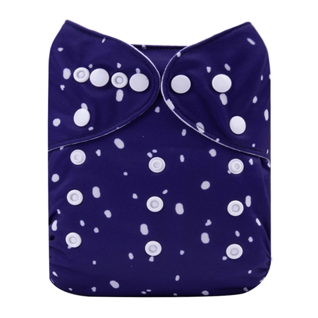 ALVABABY Christmas One Size Positioning Printed Cloth Diaper -Snowman(QD79A)