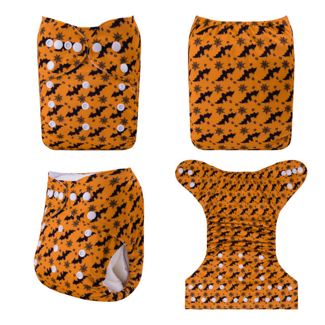 ALVABABY Halloween One Size  Printed Cloth Diaper -(Q79A)