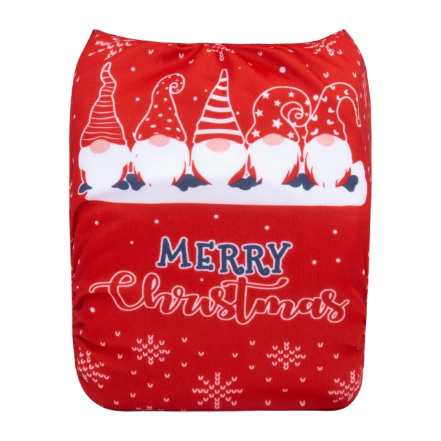 ALVABABY Christmas One Size Positioning Printed Cloth Diaper -(QD77A)