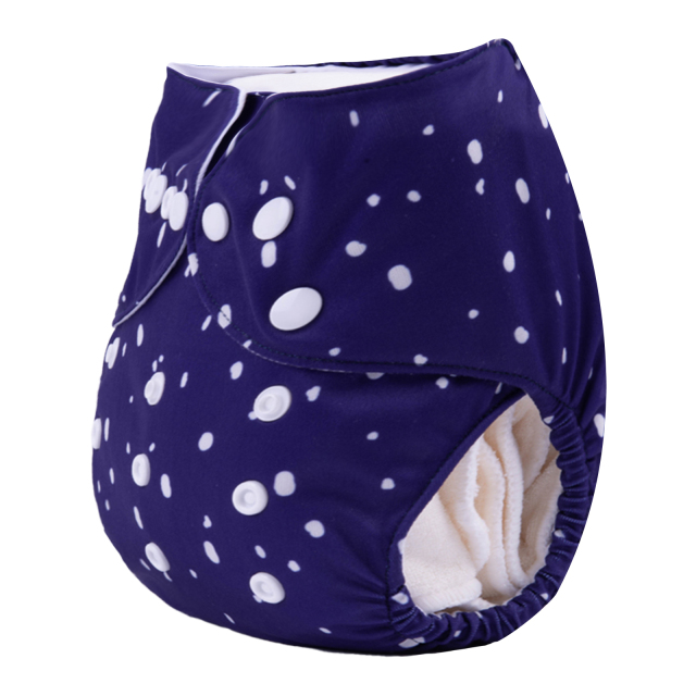 ALVABABY Christmas One Size Positioning Printed Cloth Diaper -Snowman(QD79A)