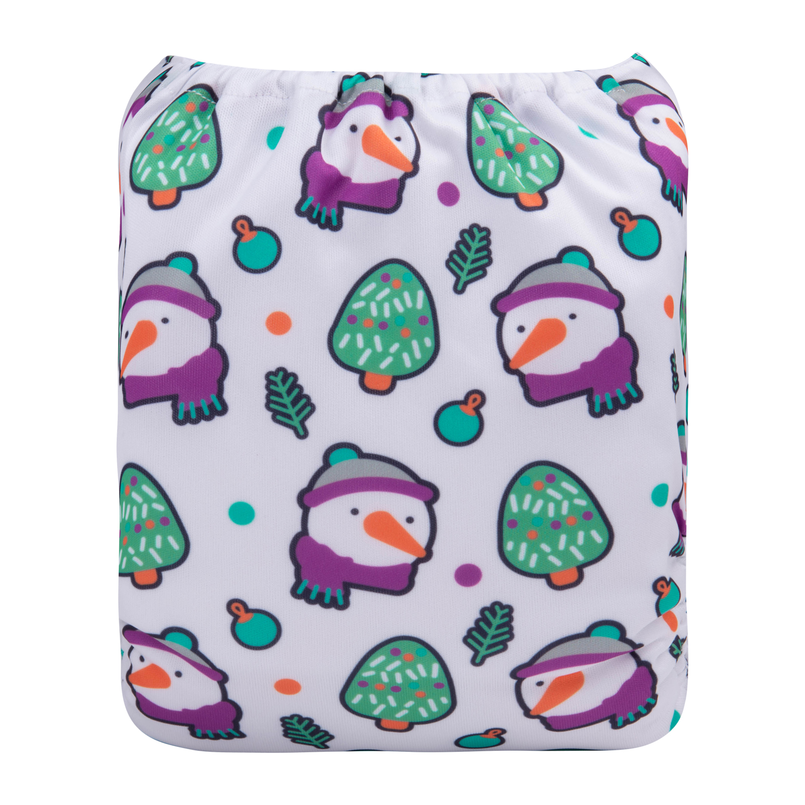 Christmas Cloth Diaper One Size Adjustable Reusable Diapers for Babies-Snowman(QD78A)