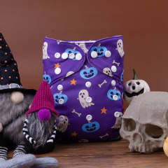 ALVABABY Halloween One Size Positioning Printed Cloth Diaper -(QD69A)