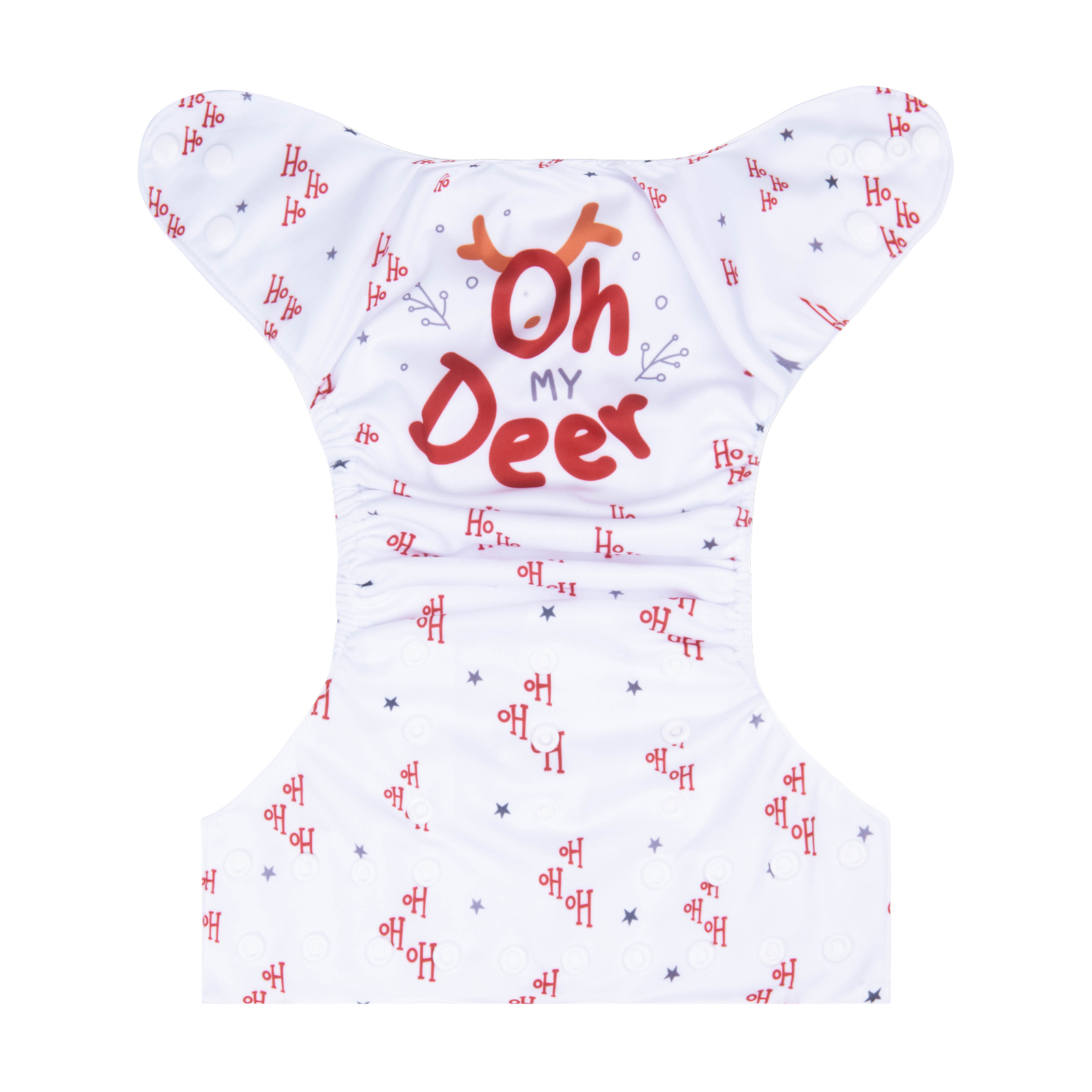 ALVABABY Christmas One Size Positioning Printed Cloth Diaper -Deer(QD72A)