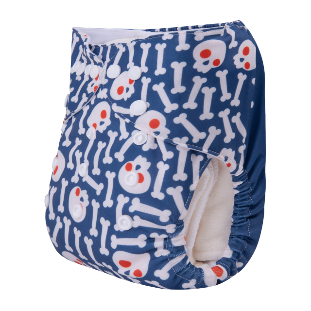 ALVABABY Halloween One Size Positioning Printed Cloth Diaper -(QD67A)