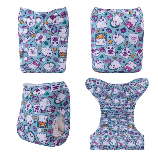 ALVABABY Halloween One Size  Printed Cloth Diaper -(Q77A)