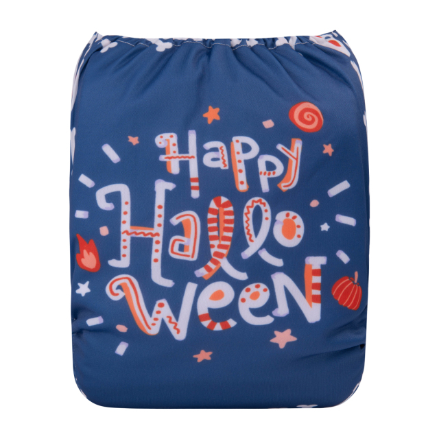 ALVABABY Halloween One Size Positioning Printed Cloth Diaper -(QD67A)