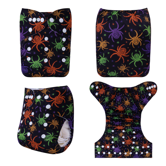 ALVABABY Halloween One Size  Printed Cloth Diaper -(Q78A)