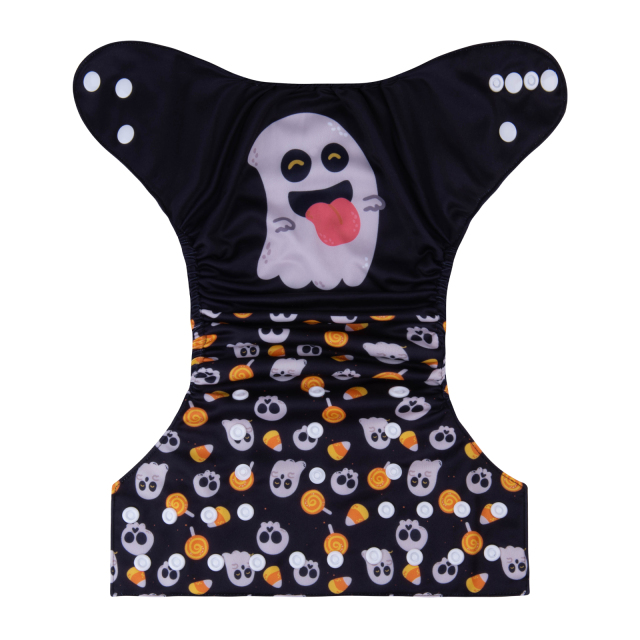 ALVABABY Halloween One Size Positioning Printed Cloth Diaper -(QD65A)