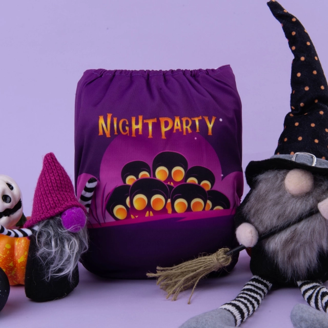 ALVABABY Halloween One Size Positioning Printed Cloth Diaper -(QD64A)