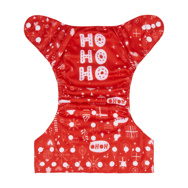 ALVABABY Christmas One Size Positioning Printed Cloth Diaper -(QD73A)