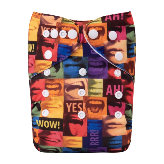 ALVABABY One Size Positioning Printed Cloth Diaper-(YDP159A)