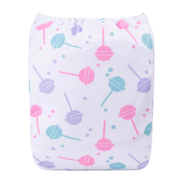 ALVABABY One Size Print Pocket Cloth Diaper- Lollipops(H408A)