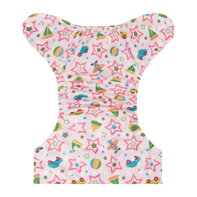 ALVABABY One Size Positioning Printed Cloth Diaper-Stars(YDP160A)