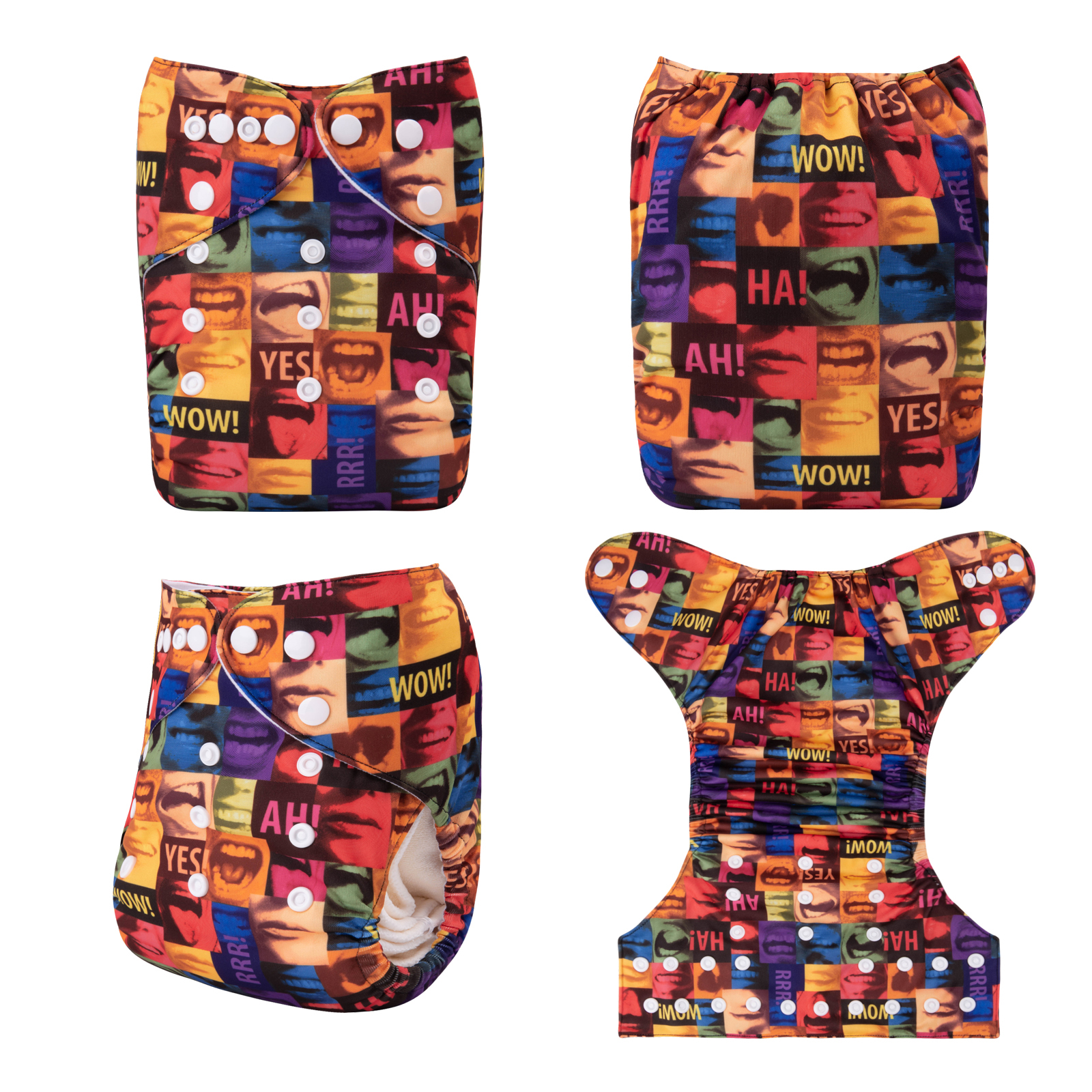 ALVABABY Positioning Cloth Diaper - One Size Adjustable Washable & Reusable Diaper for Babies and Toddlers (YDP159A)