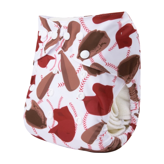 ALVABABY One Size Positioning Printed Cloth Diaper-(YDP161A)