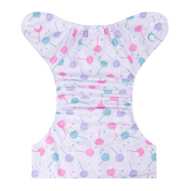 ALVABABY One Size Print Pocket Cloth Diaper- Lollipops(H408A)