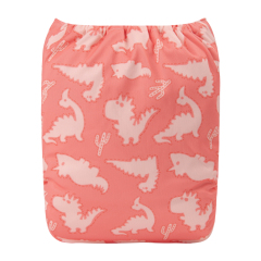 ALVABABY One Size Print Pocket Cloth Diaper- Dinosaur(H409A)