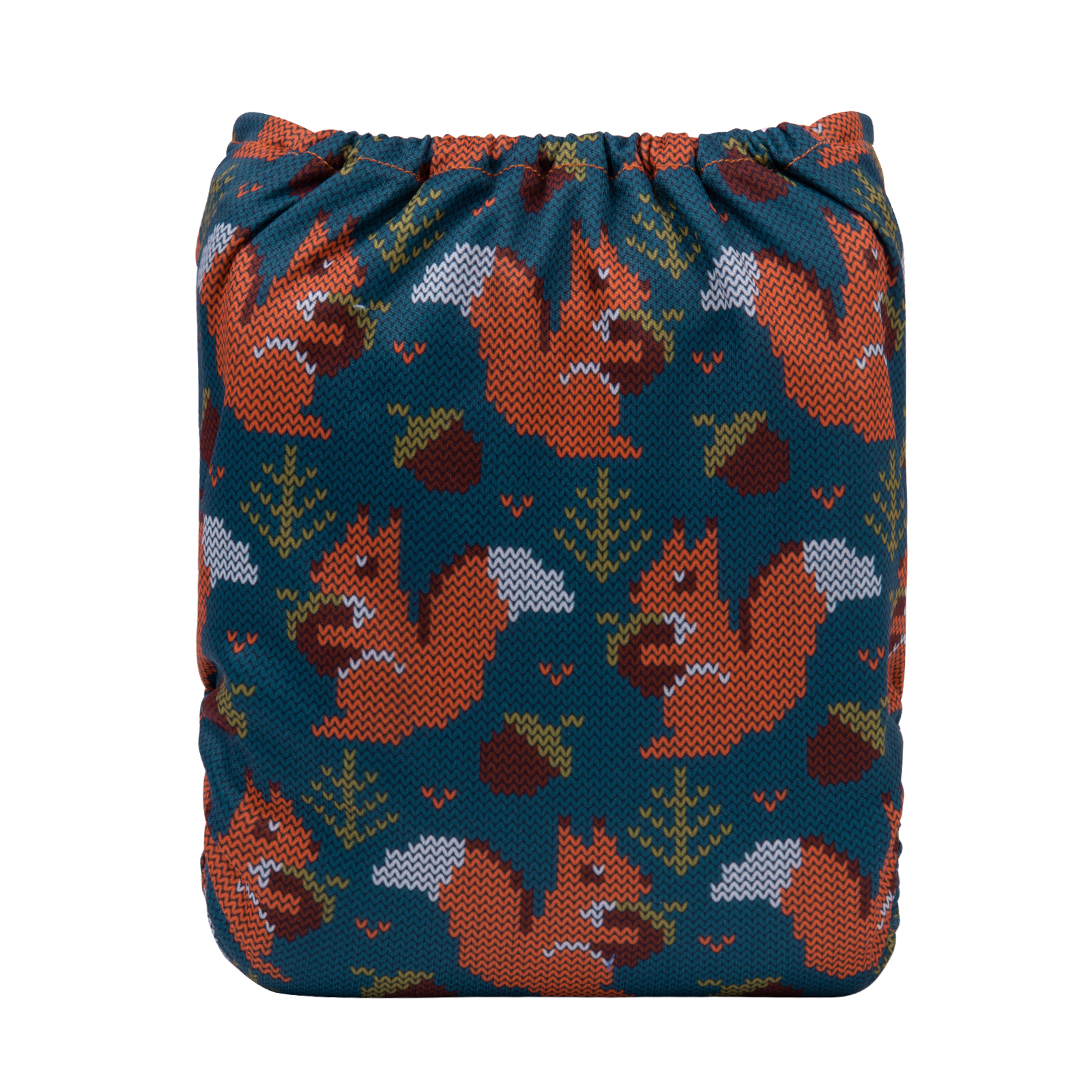 AWJ Lining Cloth Diaper With Square Ears Positioning Printed Reusable Diaper-Squirrel (WJD02A)