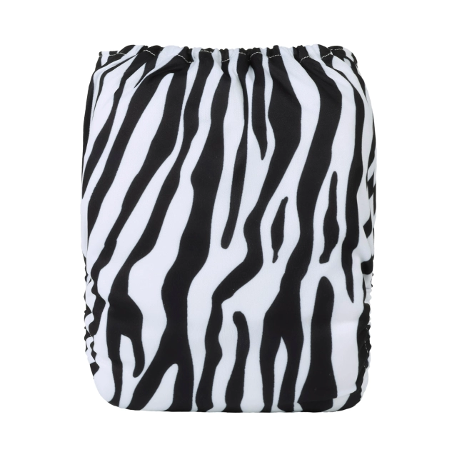 ALVABABY One Size Print Pocket Cloth Diaper- Zebra(H415A)