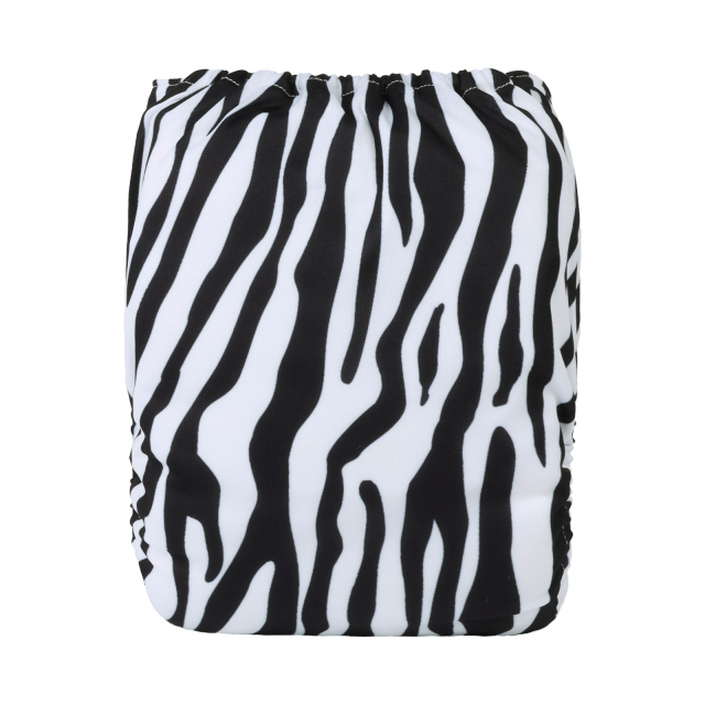 ALVABABY One Size Print Pocket Cloth Diaper- Zebra(H415A)