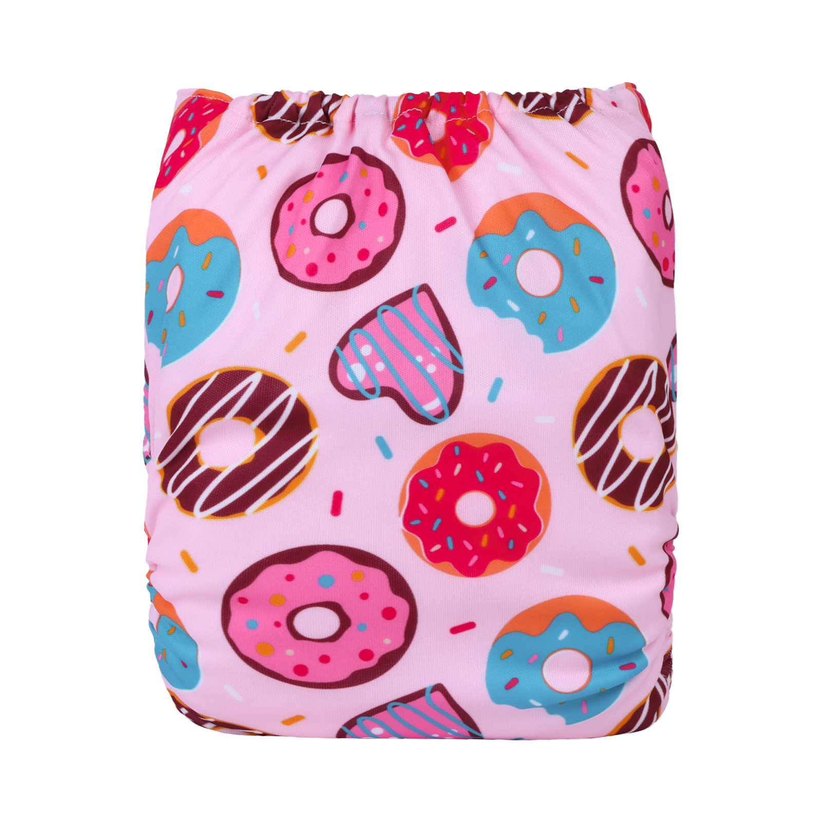 ALVABABY Print Cloth Diaper - One Size Adjustable Washable & Reusable Diaper for Babies and Toddlers (Donut, H414A)