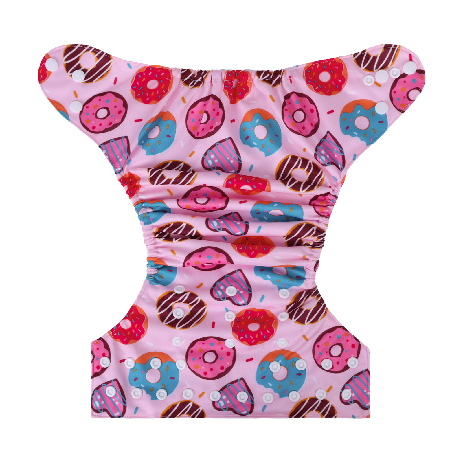 ALVABABY Print Cloth Diaper - One Size Adjustable Washable & Reusable Diaper for Babies and Toddlers (Donut, H414A)