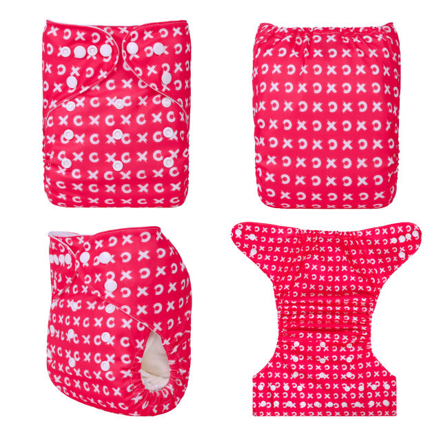 ALVABABY One Size Print Pocket Cloth Diaper- (H411A)