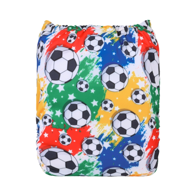 ALVABABY One Size Print Pocket Cloth Diaper- Football(H412A)