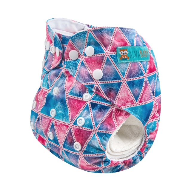 ALVABABY One Size Print Pocket Cloth Diaper -(YX31A)
