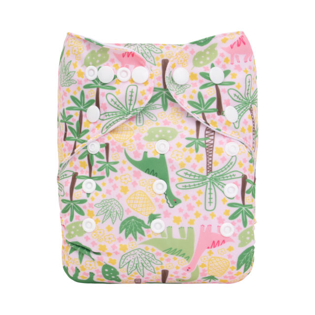 ALVABABY One Size Print Pocket Cloth Diaper- (H417A)