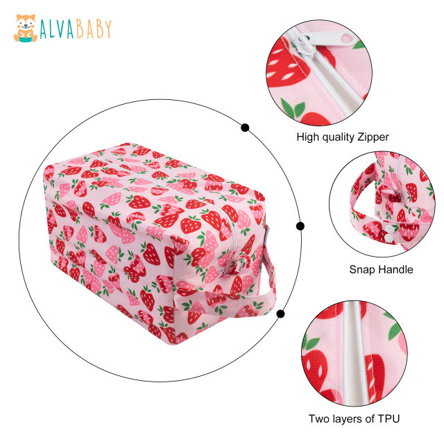 ALVABABY Diaper Pod with Double TPU layers-Strawberry  (LP-H037A)