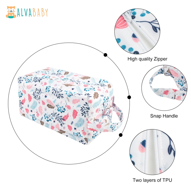 ALVABABY Diaper Pod with Double TPU layers - Leaves(LP-H050A)