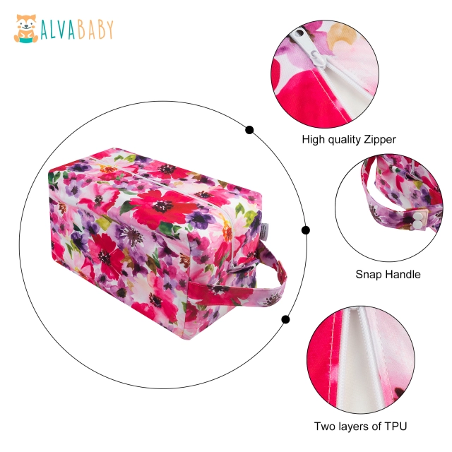 ALVABABY Diaper Pod with Double TPU layers-Flowers  (LP-H065A)