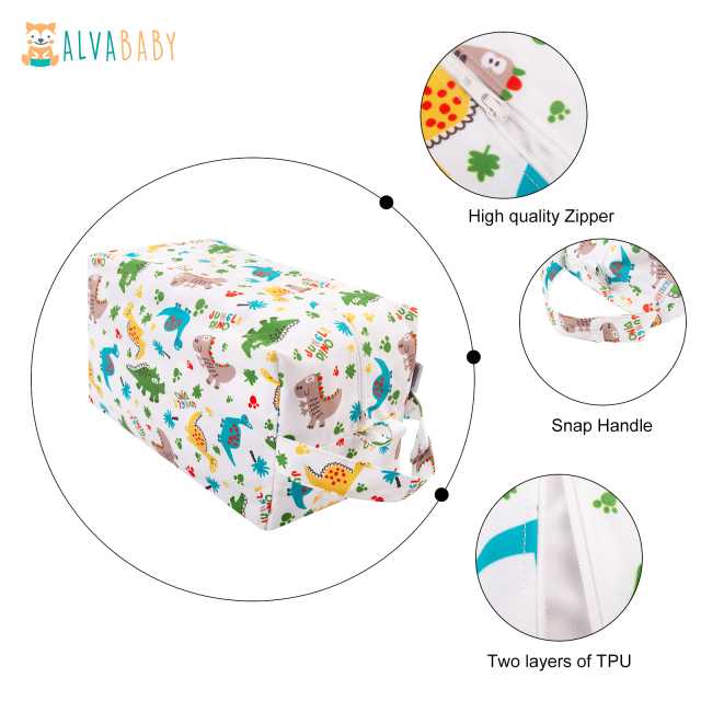 ALVABABY Diaper Pod with Double TPU layers -Dinosaur (LP-H147A)