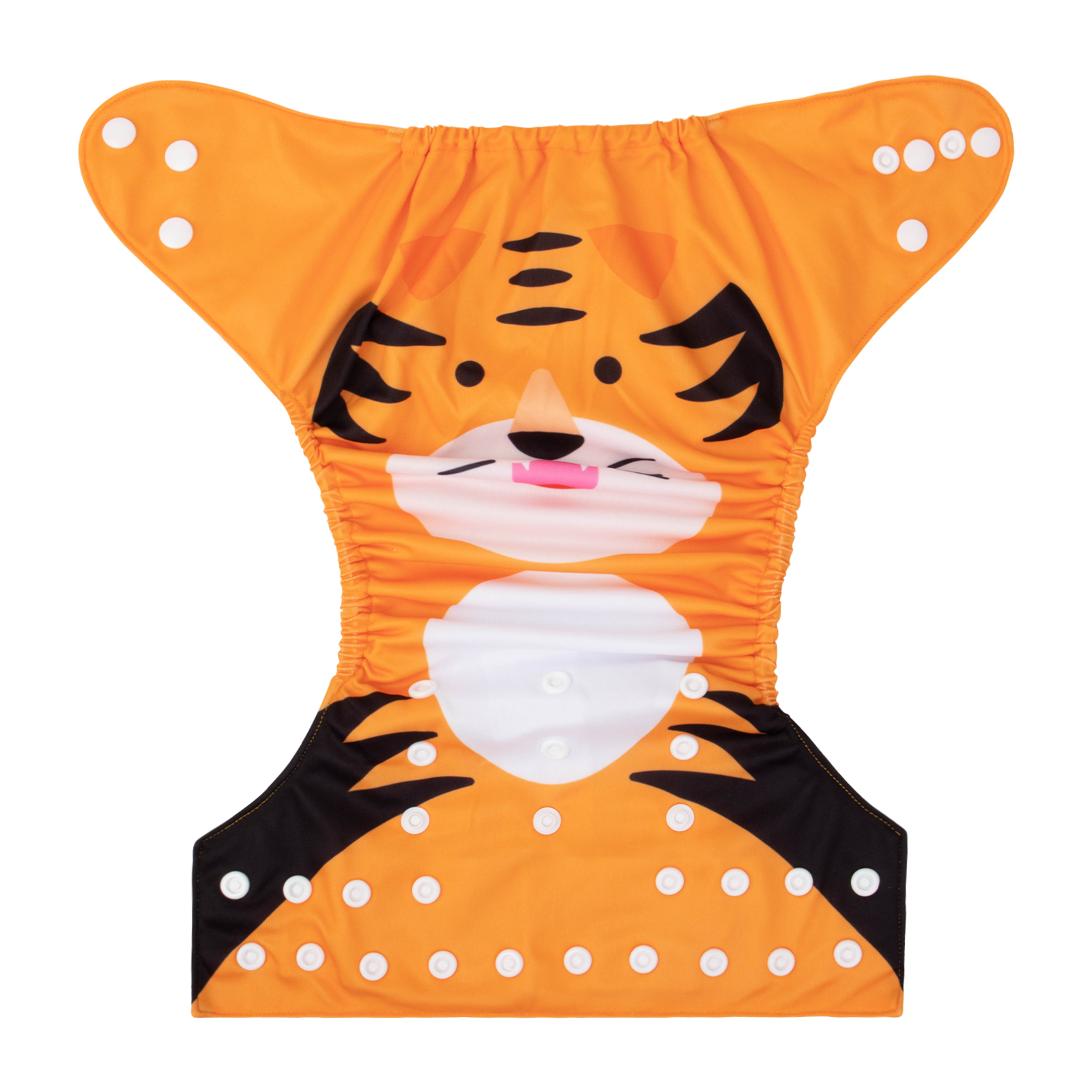 ALVABABY Positioning Cloth Diaper - One Size Adjustable Washable & Reusable Diaper for Babies and Toddlers (Tiger, YDP163A)
