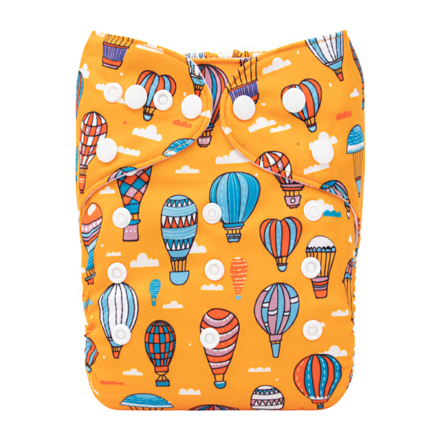 ALVABABY One Size Positioning Printed Cloth Diaper-(YDP167A)