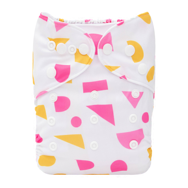 ALVABABY One Size Positioning Printed Cloth Diaper-(YDP164A)