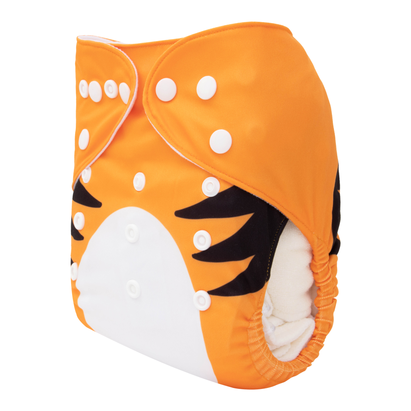 ALVABABY Positioning Cloth Diaper - One Size Adjustable Washable & Reusable Diaper for Babies and Toddlers (Tiger, YDP163A)