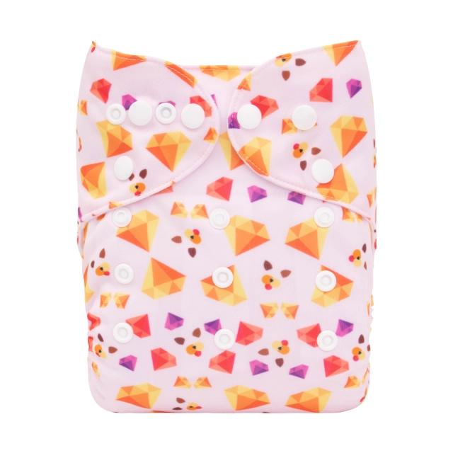 ALVABABY One Size Positioning Printed Cloth Diaper-Dog(YDP172A)