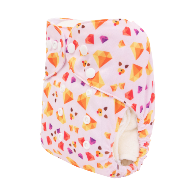 ALVABABY One Size Positioning Printed Cloth Diaper-Dog(YDP172A)
