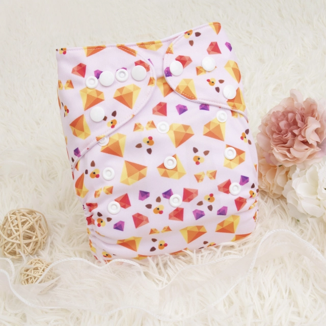 ALVABABY One Size Positioning Printed Cloth Diaper-Dog(YDP172A)