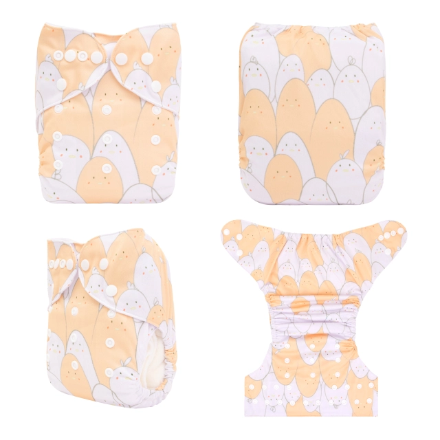 ALVABABY One Size Positioning Printed Cloth Diaper-(YDP173A)