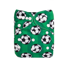 ALVABABY One Size Print Pocket Cloth Diaper-Football (H423A)