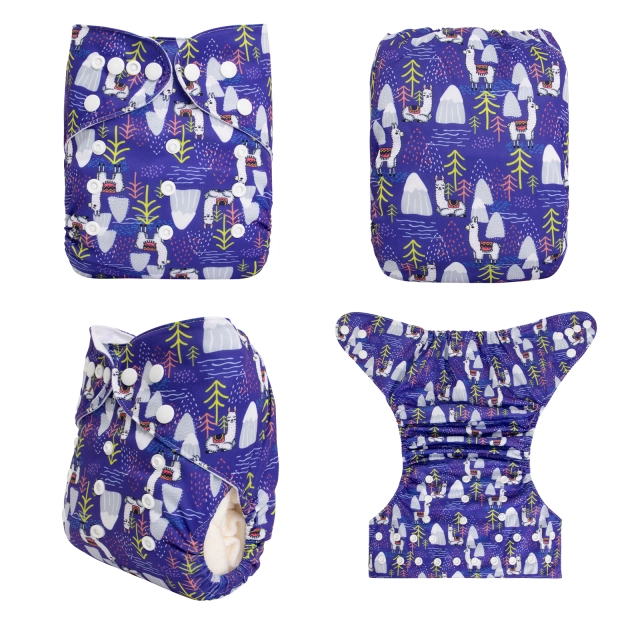 ALVABABY One Size Print Pocket Cloth Diaper-(H428A)