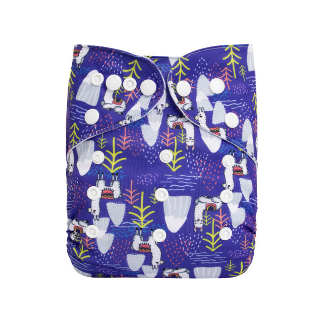 ALVABABY One Size Print Pocket Cloth Diaper-(H428A)
